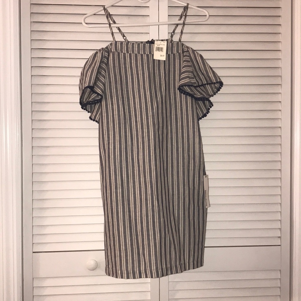 Blue & White Pinstripe Summer Dress